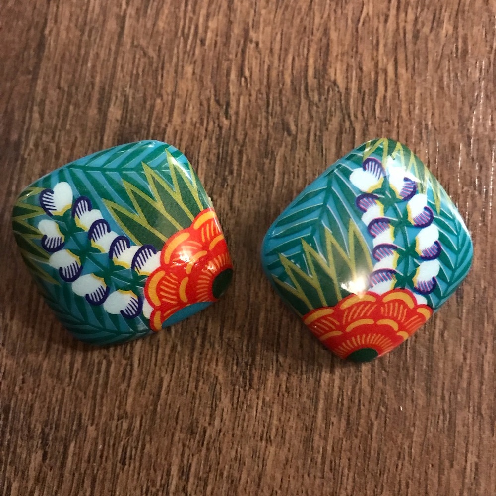 Colorful fun tropical earrings